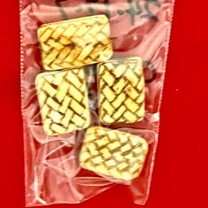 Hatch Carved Flat Bone Beads